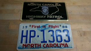 1984 North Carolina Highway Patrol License Plate - Antique Vintage - N.  C.  Police