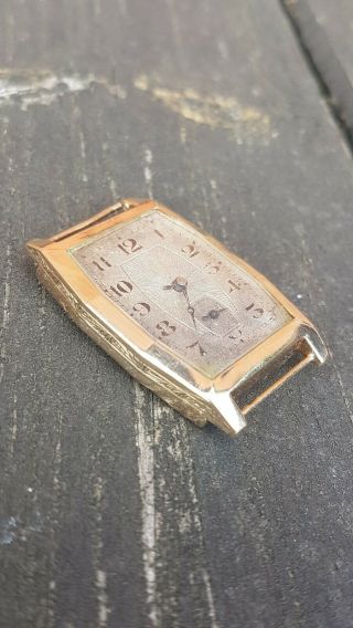 Antique / Vintage 9 Ct Solid Gold Mens Rotary Watch.  15 J Swiss Movement.  1920s