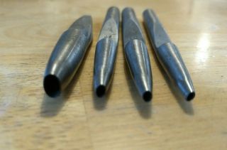 Vintage Leatherworking Tools Oval Punches 20,  21,  22,  & 24 2