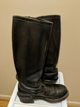 VINTAGE HARLEY DAVIDSON ENGINEER MOTORCYCLE BOOTS THICK LEATHER MEN 7 1/2 D 2