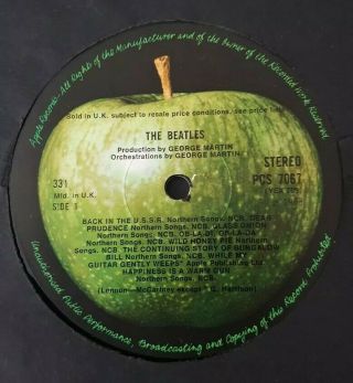 " The Beatles " (white Album) Orig 1968 1st Stereo Topload Uk 2 - Lp Rare No Emi