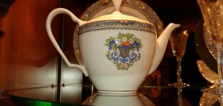 Vintage Lenox Autumn Teapot Tea Pot Gold Stamp,