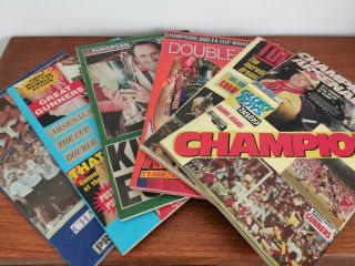 6 X Vintage Arsenal Scrapbooks From The Late 1980 