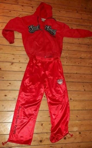 Vintage Off.  Red Karl Kani Track Suit L Rap Hip Hop Fubu Rocawear Bbc Gangsta