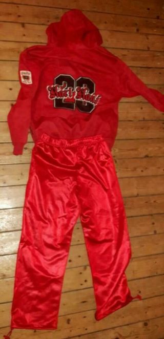 Vintage Off.  Red Karl Kani Track Suit L Rap Hip Hop Fubu Rocawear BBC Gangsta 8