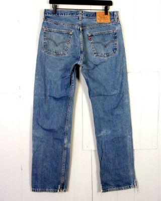 Vtg 80s 90s Levis 501 0115 Medium Wash Usa Made Denim Jeans Button Fly 34 X 32