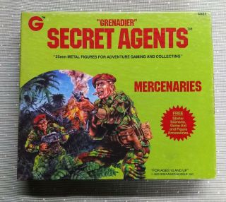 Grenadier Secret Agents Vintage Mercenaries Figures Box Set 1983 Top Secret Rpg