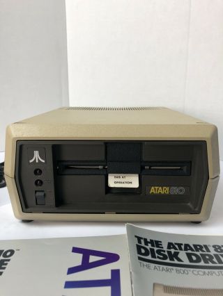 Vintage Atari 810 Disk Drive With Manuals 2