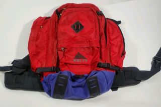 Vtg Kelty Redwing Regular Hiking Backpack Red Purple S/m Internal Frame Day Pack
