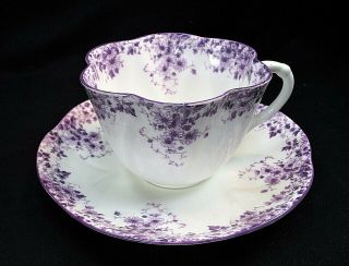 Vintage Shelley Dainty Mauve English Tea Cup & Saucer