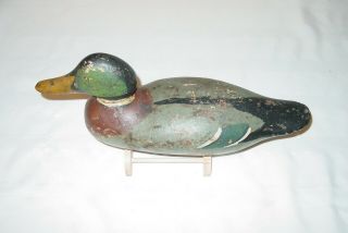 Vintage Mason Tack Eye Mallard Drake Duck Decoy