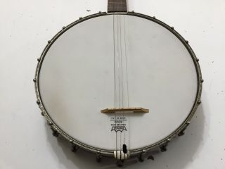 Vintage Banjo 4 string wood instrument Remo Weather king 3