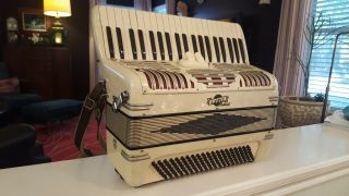 Vintage Lyric Artist Accordion 120 Bass 41 Key 2 Switch Made In Italy W/ Case