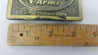 Vintage 70s Dan Wesson Arms Brass Belt Buckle 3.  25 