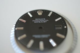 Vintage Rolex Men ' s Datejust Black Stick Marker Dial 16030 3