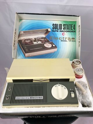 Vintage Electra Solid State 4 Tape Recorder Model Tp 500