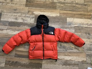 The North Face Red Vintage Nuptse 700 Puffer Jacket X - Small Goose Down