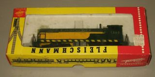 Vintage Fleischmann Diesel Switcher Locomotive Train Engine 1340 Ho Scale & Box
