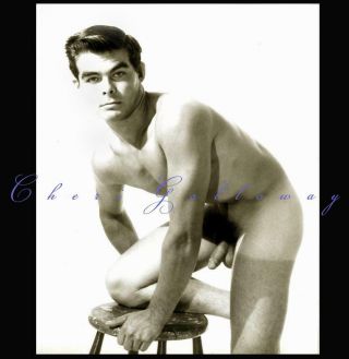 Rare 1950s Vintage Nude Male Physique Photo Milo L.  A.  Chester Ford Stamped