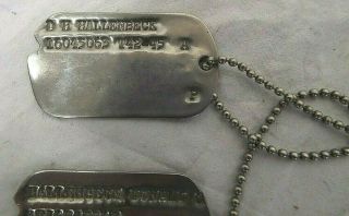 6 Vintage WWII and Vietnam War Dog Tags Air Corps Air Force Veteran 3