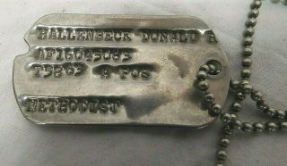 6 Vintage WWII and Vietnam War Dog Tags Air Corps Air Force Veteran 4