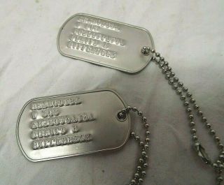 6 Vintage WWII and Vietnam War Dog Tags Air Corps Air Force Veteran 7