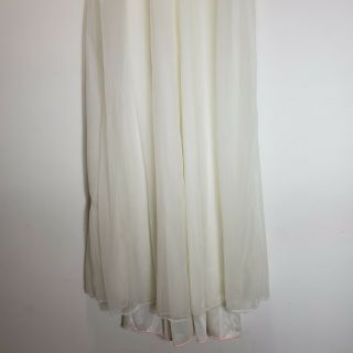 Vintage Val Mode Peignoir Set L White Pink Spaghetti Gown Ruffle Robe Wedding 5