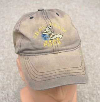 Vintage Us Navy Seal Team Four St4 Nsw Sof Command Unit Morale Ballcap Hat