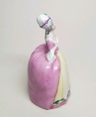 Vintage 1920s Victorian Figural Lady Bell Half Doll Related German Porcelain 2