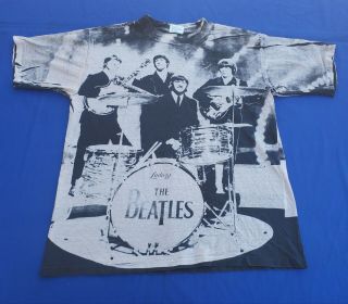 Vintage The Beatles 90’s Double Sided T - Shirt Large Single Stitch All Sport Tag