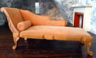 Vintage Sonia Messer Fainting Sofa 1:12 Dollhouse Miniature Made In Columbia