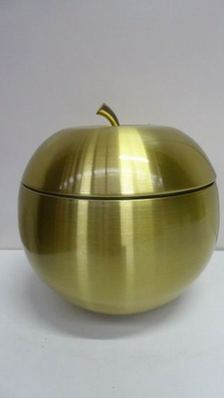 Vintage Novo Industries Sydney Australia Gold Anodised Apple Ice Bucket