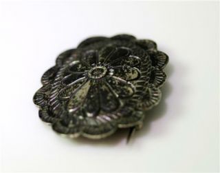 Vintage Sterling Silver Southwestern Concho Pin Brooch 1.  5” – 7848 3