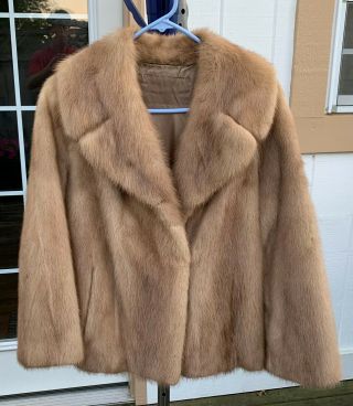 Mink Fur Jacket - Vintage - Elegant Mink Fur Coat - Size Medium -