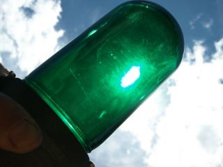 Vintage Adalet Explosion Proof Industrial Light Fixture Green Globe Sconce 3