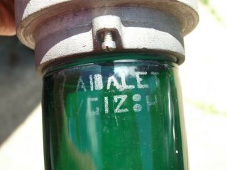 Vintage Adalet Explosion Proof Industrial Light Fixture Green Globe Sconce 4