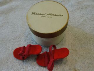 Vintage Madame Alexander Cissy Red Sandals With Shoe Box