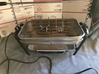 Vintage Farberware 455nd Open Hearth Broiler Smokeless Rotisserie Grill