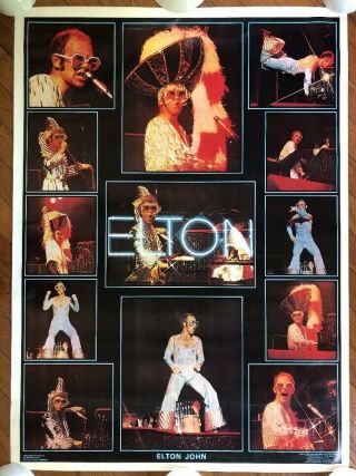 Elton John Vintage Poster Music Pinup One Stop Posters Huge 1970’s