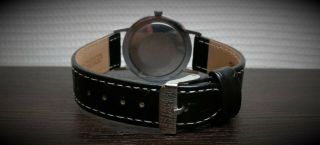 Vintage Wrist Watch Wristwatch Luch 23 Jewels 2209 Ultra Slim Black USSR Soviet 7