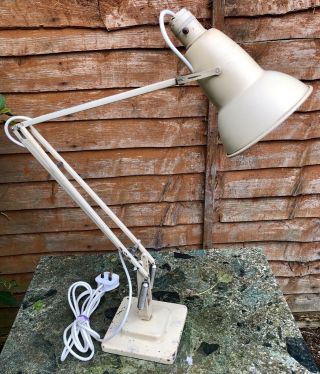 Vintage Herbert Terry Square Stepped Base Anglepoise Lamp.