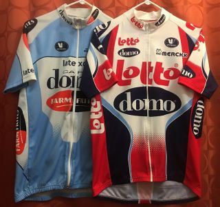 Vintage Xl - 5 - 52 Lotto Farm Frites Eddy Merckx Domo Team Cycling Jerseys Belgium