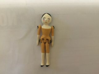 Vintage Hantel Miniature Pewter Peg Doll