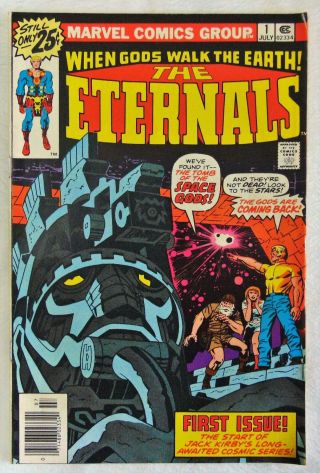Vintage Marvel Comics Group 1976 The Eternals 1 First Appearance Comic Book.