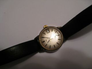 Vintage Omega Ladymatic Wrist Watch leather band 2