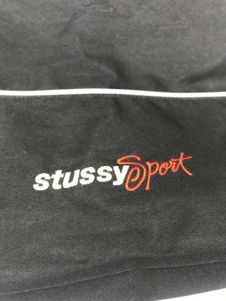 Vintage Stussy Sport Drawstring Black Duffle Bag 2