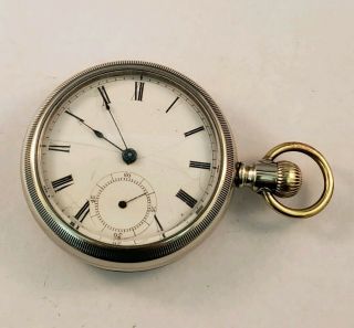 Vintage Waltham 18s,  15j Pocket Watch W/ Enamel Dial - Runs