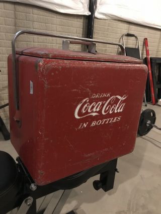 Vintage Coca Cola Coke Metal Cooler