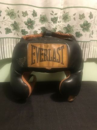 Everlast Vintage Leather Helmet,  Black