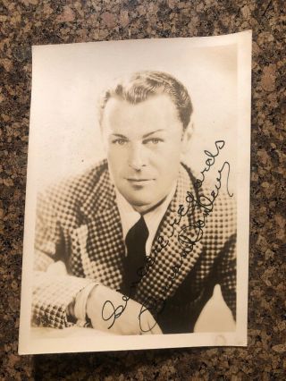 Brian Donlevy Signed 5x7 Photo Autograph Vintage Hollywood Oscar Beau Geste